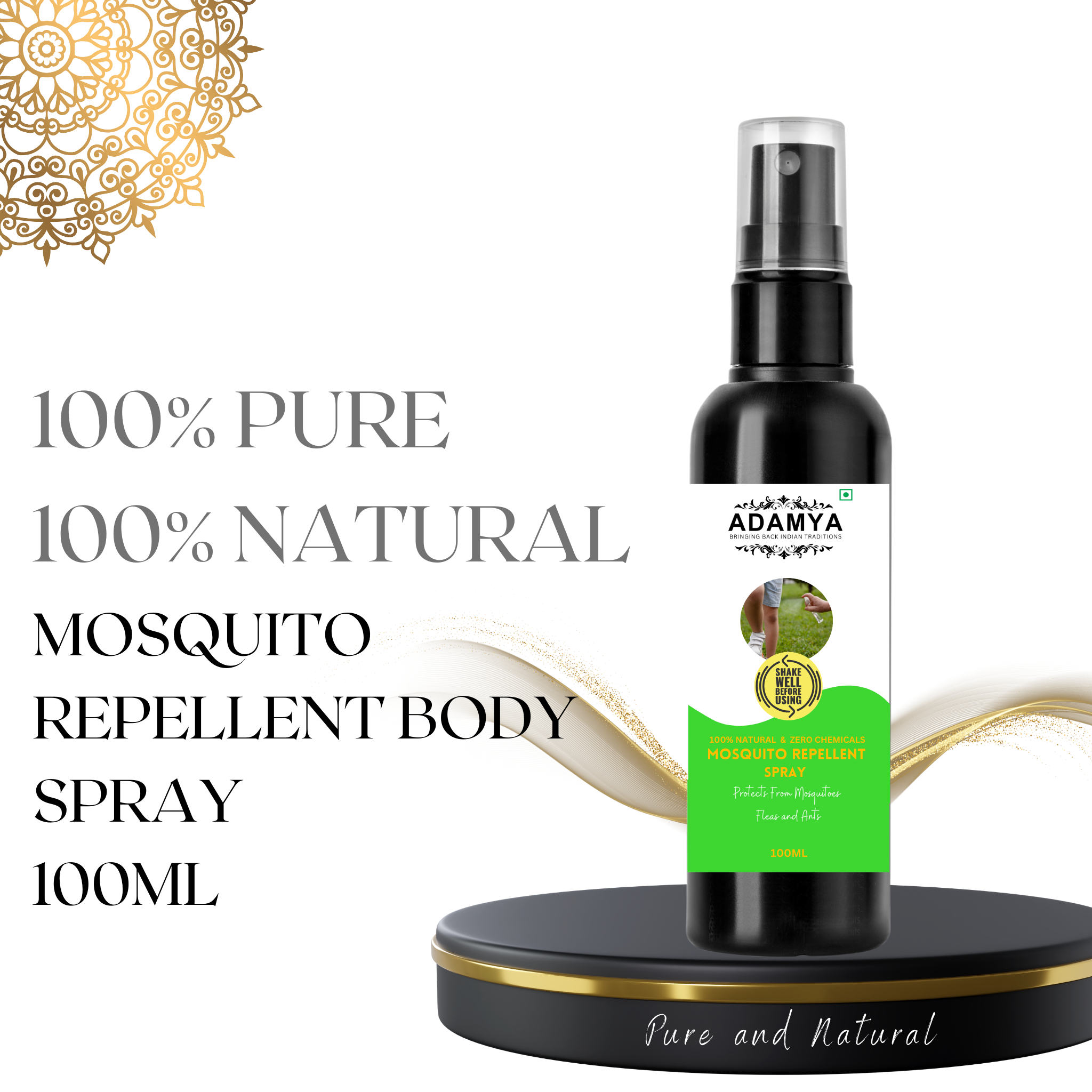 100% Natural and Traditional Mosquito Repellent Spray