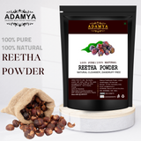 REETHA POWDER FOR NATURAL CLEANSER, DANDRUFF FREE _ 100% PURE, 100% NATURAL AND CHEMICAL FREE