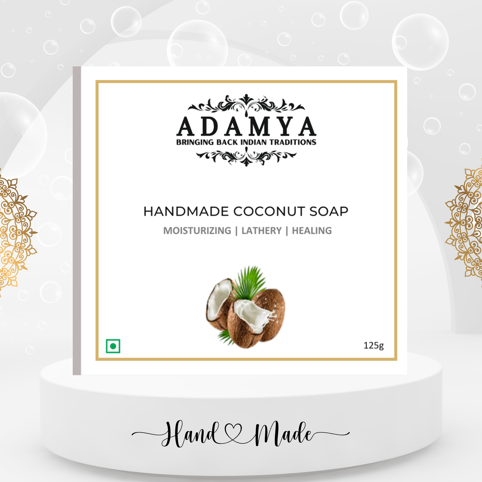 HANDMADE COLD PROCESSED COCONUT SOAP FOR MOISTURIZING AND HEALING