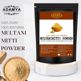 MULTANI MITTI POWDER FOR NATURAL CLEANSER, FIGHT ACNE AND PIMPLES, FACE GLOW-100% PURE, 100% NATURAL AND CHEMICAL FREE