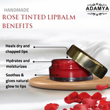 HANDMADE NATURAL ROSE PETAL LIP BALM _ 100% PURE, 100% NATURAL AND CHEMICAL FREE