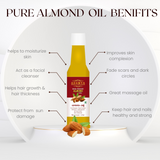Wood Pressed Almond Oil _ 100% Natural, 100% Pure and chemical free
