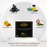 HANDMADE COLD PROCESSED ACTIVATED CHARCOAL SOAP FOR PURIFYING, DE-TAN AND DETOXIFICATION