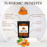 TURMERIC POWDER FOR CONSUMPTION , GLOWING SKIN, TAN REMOVAL _ 100% PURE, 100% NATURAL AND CHEMICAL FREE