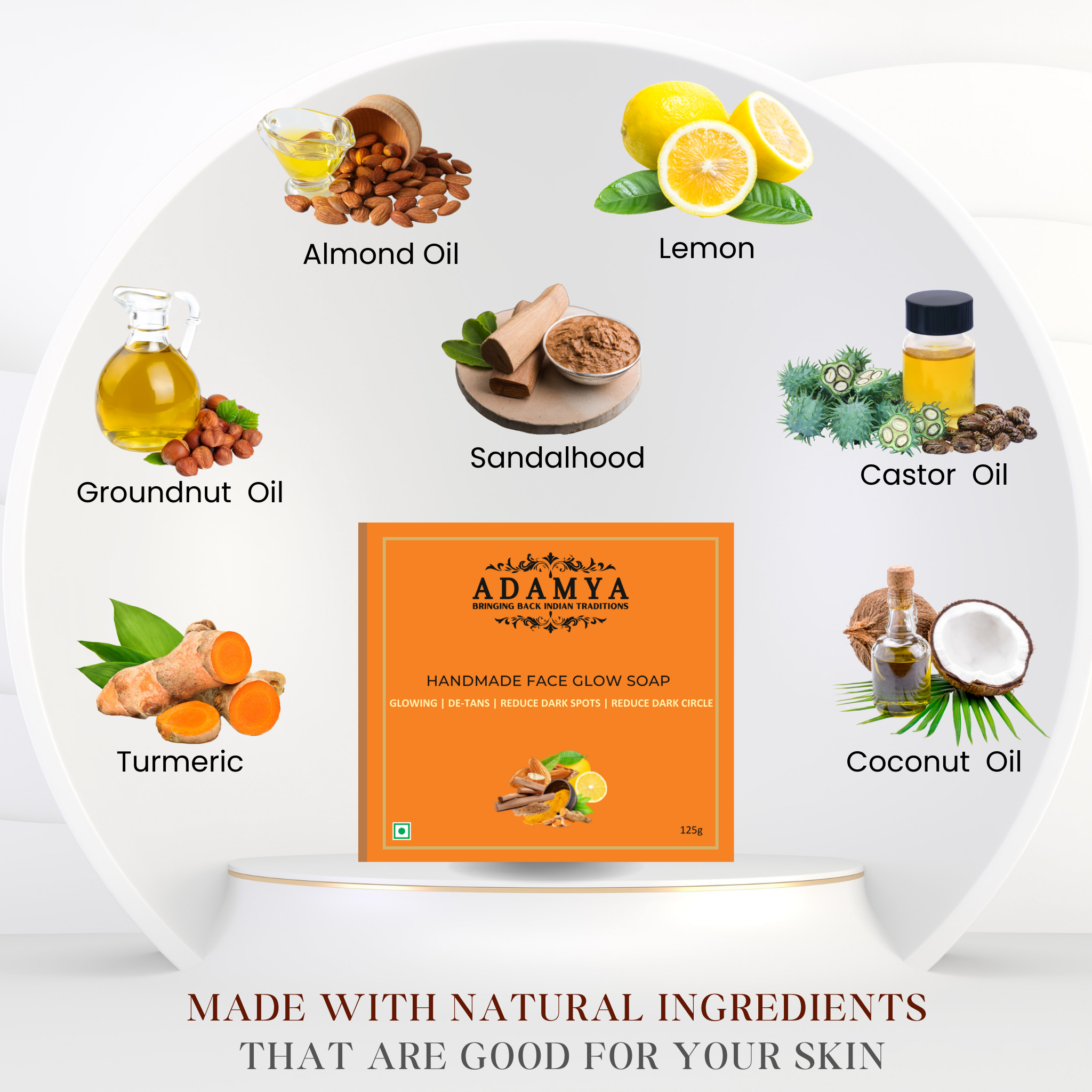 HANDMADE COLD PROCESSED FACE GLOW SOAP FOR GLOWING SKIN
