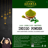 INDIGO POWDER FOR HAIR CONDITIONER, NATURAL COLOURING AGENT _ 100% PURE, 100% NATURAL AND CHEMICAL FREE