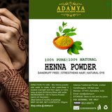 HENNA POWDER FOR NATURAL DYE, DANDRUFF FREE, STRENGTHENS HAIR _ 100% PURE, 100% NATURAL AND CHEMICAL FREE