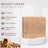 HANDMADE COLD PROCESSED PEANUT COFFEE SOAP FOR DARK CIRCLES