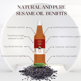 Wood Pressed Sesame Oil _ 100% Natural, 100% Pure and chemical free