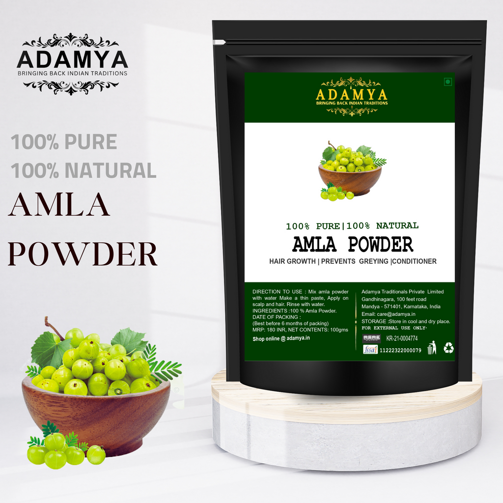AMLA POWDER FOR HAIR GROWTH, PREVENTS GREYING AND CONDITIONER _ 100% P ...