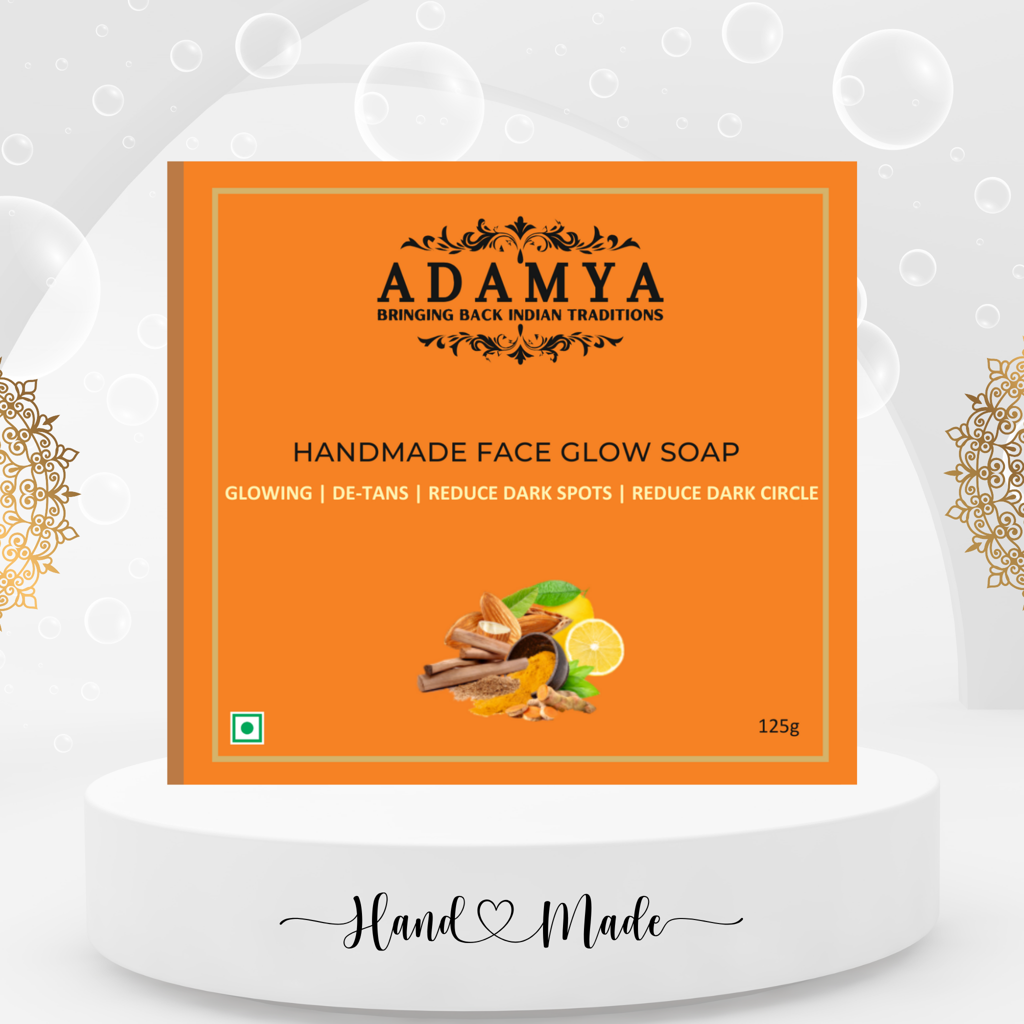 HANDMADE COLD PROCESSED FACE GLOW SOAP FOR GLOWING SKIN