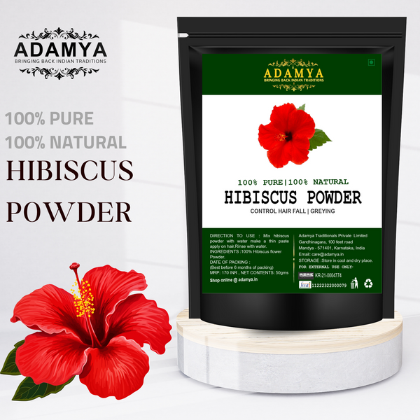 HIBISCUS POWDER FOR PREVENTS GREYING, CONTROL HAIR FALL _ 100% PURE, 1 ...
