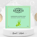 HANDMADE COLD PROCESSED ALOEVERA SOAP FOR MOISTURIZING, SOOTHING AND WHITE SKIN.