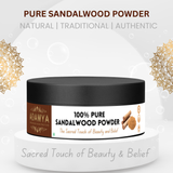 Adamya's Pure Sandalwood Powder (Chandan) - 100% Natural & Authentic - For Face Packs, Skin Care & Ritual Use - 50g