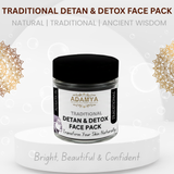 Traditional Detan & Detox Face Pack - Pure, Natural & Chemical Free