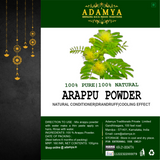 ARAPPU POWDER FOR NATURAL CONDITIONER, DANDRUFF FREE AND COOLING EFFECT _ 100% PURE, 1OO% NATURAL AND CHEMICAL FREE