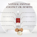 Wood Pressed Coconut Oil _ 100% Natural, 100% Pure and chemical free