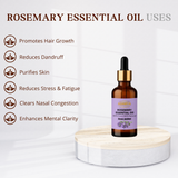 Pure Rosemary Essential Oil - Pure, Natural & Steam Distilled - 30ml