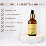 Pure Eucalyptus Oil - 100% Pure, 100% Natural and chemical Free - 30ml