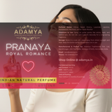 Adamya’s Pranaya – Royal Romance | Indian Artisanal Perfume | Crafted from Pure Essential Oils | Chemical-Free, Long-Lasting & Skin-Friendly | 50 ml