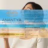 Anantya - Eternal Luxury - Indian Natural Perfume - 50ml