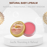 HANDMADE NATURAL ALMOND & GHEE BABY LIP BALM _ 100% PURE, 100% NATURAL AND CHEMICAL FREE