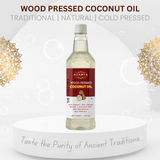 Wood Pressed Coconut Oil _ 100% Natural, 100% Pure and chemical free
