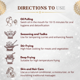 Wood Pressed Coconut Oil _ 100% Natural, 100% Pure and chemical free
