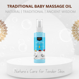 Traditional Baby Massage Oil – 100% Natural Ayurvedic Blend - Nourishing, Strengthening & Enhancing Glow for Babies