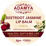 HANDMADE NATURAL BEETROOT AND JASMINE LIP BALM - 100% PURE, 100% NATURAL AND CHEMICAL FREE