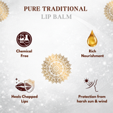 HANDMADE NATURAL ROSE PETAL LIP BALM _ 100% PURE, 100% NATURAL AND CHEMICAL FREE