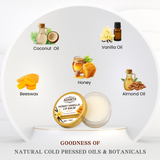 HANDMADE NATURAL HONEY AND VANILLA LIP BALM _ 100% PURE, 100% NATURAL AND CHEMICAL FREE