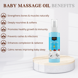 Traditional Baby Massage Oil – 100% Natural Ayurvedic Blend - Nourishing, Strengthening & Enhancing Glow for Babies