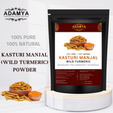 WILD TURMERIC, KASTURI MANJAL POWDER FOR GLOWING SKIN, FAIR COMPLEXION, TAN REMOVAL _ 100% PURE, 100% NATURAL AND CHEMICAL FREE