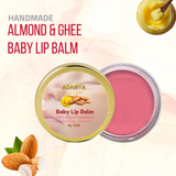 HANDMADE NATURAL ALMOND & GHEE BABY LIP BALM _ 100% PURE, 100% NATURAL AND CHEMICAL FREE