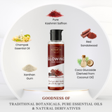 Adamya Natural Red Sandalwood & Saffron Face Wash | Skin Brightening & Complexion Enhancer | 100% Chemical-Free Facial Cleanser | Non-Drying & Gentle on Skin | With Red Sandalwood, Pure Saffron, and Champak Essential Oil | 100 ml