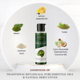 Adamya Natural Neem & Tulsi Face Wash | Acne Control & Skin Purification | 100% Chemical-Free Facial Cleanser | Non-Drying & Gentle on Skin | With Neem, Tulsi, and Lemon Essential Oil | 100 ml