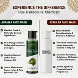 Adamya Natural Neem & Tulsi Face Wash | Acne Control & Skin Purification | 100% Chemical-Free Facial Cleanser | Non-Drying & Gentle on Skin | With Neem, Tulsi, and Lemon Essential Oil | 100 ml