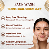 Adamya Traditional Ubtan Face Wash | Deep Cleansing & Complexion Enhancement | 100% Natural & Gentle Cleanser | Skin Brightening & Oil Control | With Pure Ayurvedic Botanicals | 100 ml
