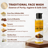 Adamya Traditional Ubtan Face Wash | Deep Cleansing & Complexion Enhancement | 100% Natural & Gentle Cleanser | Skin Brightening & Oil Control | With Pure Ayurvedic Botanicals | 100 ml