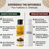 Adamya Traditional Ubtan Face Wash | Deep Cleansing & Complexion Enhancement | 100% Natural & Gentle Cleanser | Skin Brightening & Oil Control | With Pure Ayurvedic Botanicals | 100 ml