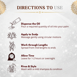 ADAMYA Nourishing Hair Oil – Pure Wood Pressed Coconut, Sesame & Almond Oil Blend with Castor Oil | Deep Conditioning, Shine & Frizz Reduction | 200 ml