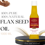 Wood Pressed Flax Seed Oil - 100% Natural, 100% Pure and Chemical Free