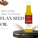 Wood Pressed Flax Seed Oil - 100% Natural, 100% Pure and Chemical Free
