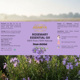 Pure Rosemary Essential Oil - Pure, Natural & Steam Distilled - 30ml