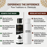 Adamya Natural Charcoal Face Wash | Deep Cleansing & Pore Detox | 100% Chemical-Free Facial Cleanser | Non-drying & Gentle on Skin | With Activated Charcoal and Lemon Essential Oil | 100 ml