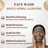 Adamya Natural Charcoal Face Wash | Deep Cleansing & Pore Detox | 100% Chemical-Free Facial Cleanser | Non-drying & Gentle on Skin | With Activated Charcoal and Lemon Essential Oil | 100 ml